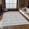 Homeroots 5' X 8' Gray And Silver Southwestern Washable Indoor Outdoor Area Rug 587537 - alternate 4