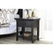 Homeroots 24" Black Solid Wood Solid and Manufactured Wood One Drawer Nightstand 530251 - alternate 3