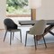 Armen Living Rocco Upholstered Dining Chair in Taupe Gray and Black Faux Leather w Black Metal Legs - Set of 2 LCROSITAGRYBLK - alternate 4