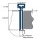 Global Door Controls 4 in Leaf W x 2 in Leaf H, Gray THY-1195-FM2HD-AL - alternate 2