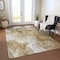 Homeroots 5' X 8' Brown And Ivory Abstract Washable Indoor Outdoor Area Rug 617789 - alternate 4