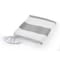Homeroots 50" X 60" Gray and White Woven Cotton Striped Throw Blanket with Tassels 516597 - alternate 3