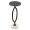 Homeroots 25" Bronze And White Aluminum Round Pedestal End Table 572179 - alternate 5