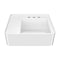 Whitehaus Collection 22 in Rectangular Wall Mount Basin with Widespread Faucet Drilling and Rear Center Drain Location B-RA55-3H - alternate 2