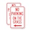 Signmission No Parking on the Grass with Left Arrow, 12'' X 18'' 2 Signs, Heavy Gauge Aluminum, 2PK A-1218-2PACK-23687 - alternate 1