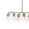 Jonathan Y Julian 33.5" 8-Light Farmhouse Bohemian Iron/Glass Linear LED Pendant, Nickel/Clear JYL7570B - alternate 5