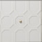 Homeroots 40in White Carved Geometric Sideboard with Two Doors 401700 - alternate 3