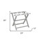 Homeroots Earth Friendly Light Gray Folding Luggage Rack With White Straps 383085 - alternate 5