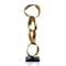 Homeroots 25" Gold and Black Marble and Aluminum Modern Abstract Tabletop Sculpture 568881 - alternate 1