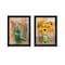Homeroots Set Of Two Country Sunflowers and Chives Black Framed Print Wall Art, 2PK 407905 - alternate 1