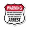 Signmission No Trespassing Shield Sign Warning You A, 12 Inch X 12 Inch, Aluminum Metal Sign SHI-A-12-423 - alternate 1