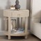 Bali & Pari Sadia Bohemian Woven Natural Grasscloth 1-Drawer Nightstand 254-14033-ZORO - alternate 5