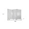 Homeroots 71" White Iron Folding Three Panel Screen Room Divider 348670 - alternate 3