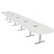 Skutchi Designs 22 Person Conference Table With Power Unit | 22' Racetrack Table | Harmony Series HAR-RAC-48X264-T-WA7976-ESIL - alternate 1