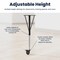 Flash Furniture Commercial Adjustable Height Rectangular Activity Table - Locking Casters-Oak XU-A2460-REC-OAK-T-P-CAS-GG - alternate 6