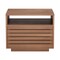Homeroots 16" Walnut Wood One Drawer Nightstand 668517 - alternate 1