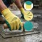 Bison Life Latex Crinkle Coated Work Gloves, Ultra Stretch Grip Gloves for Utility, Yellow/Green, 120Pairs, 120PK BLZ-ESRG-18YGR-A - alternate 6