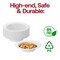 Smarty Had A Party 12 oz. White with Silver Edge Rim Plastic Soup Bowls (120 Bowls), 120PK 111S-CASE - alternate 4