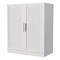 Homeroots 31in White Wood Accent Cabinet With Two Doors 691113 - alternate 2