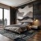 World Rug Gallery Bohemian Lines Area Rug 7 ft 10 in x 10 ft Black WR104BLACK8X10 - alternate 2
