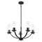 Vaxcel Elmwood Park 5-Light Chandelier, Champagne Gold, Clear Glass, 22.75-In. Wide H0333 - alternate 1
