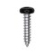 Auveco 8 x 3/4in Black Painted Square Drive Pan Head Tapping Screw, 100PK 25367 - alternate 1