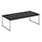 Osp Home Furnishings Wall Street  Coffee Table, Black / Chrome Finish WST12-BK - alternate 1