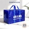 Simple Deluxe Extra-Large Moving Bags with Carrying Handles and Durable Zippers, Fold Flat, Blue, 6PK HKBAGXMOVING25BLUX6 - alternate 3