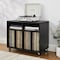 Crosley Carlo Rolling Record Player Stand With Vinyl Storage CF1134-BK - alternate 3