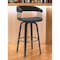 Homeroots 31" Black Faux Leather Swivel Bar Height Bar Chair 534472 - alternate 1