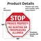 Signmission Stop Private Property No Hunting or, 10 Inch X 10 Inch, Vinyl Decal OC-D-10-207 - alternate 3