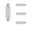 Bulbrite LED Filament 0.8W T3 Light Bulbs, Clear Glass, Festoon Base, 3000K, 55lu, 24 Volts, 4PK 862792 - alternate 1