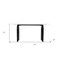 Homeroots 72" White and Black Marble And Solid Wood Sled Base Oval Dining Table 544747 - alternate 3