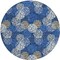 Homeroots 8' Navy Blue Brown And Ivory Round Polka Dot Washable Indoor Outdoor Area Rug 594264 - alternate 3