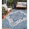 Homeroots 5' X 8' Blue Gray And Ivory Oriental Washable Indoor Outdoor Area Rug 600145 - alternate 1
