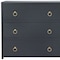 Homeroots 34" Navy Blue Three Drawer Standard Chest 389815 - alternate 3
