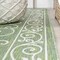 Jonathan Y Charleston Vintage Filigree Textured Weave Green/Ivory 2 ft. x 8 ft. Indoor/Outdoor Runner Rug SMB106K-28 - alternate 3