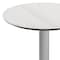 Flash Furniture 24" Round Outdoor Tabletop, White Faux Marble, Seamless Surface Technology, 22x22 Silver X-Base ST-RD24-WHMAR-T2222S-GG - alternate 6
