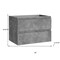 Homeroots 28" Gray Wood Freestanding Bathroom Vanity With White Sink And Two Drawers 627461 - alternate 2