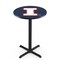 Holland Bar Stool Co 36" Blk Wrinkle Illinois Pub Table, 36" dia. Top L211B3636IlliniU - alternate 1