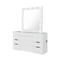 Global Furniture Usa Contemporary Ella White Vanity Set With Storage Stool ELLA-WHITE-VANITY SET W/ STR STOOL - alternate 2