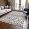 Homeroots 3' X 5' Ivory Red And Gray Geometric Washable Indoor Outdoor Area Rug 612184 - alternate 2