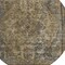Homeroots 8' Brown And Denim Blue Round Medallion Washable Indoor Outdoor Area Rug 616048 - alternate 3