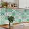 Homeroots 12" X 12" Green and White Mosaic Peel and Stick Removable Tiles 556423 - alternate 5