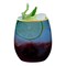 Smarty Had A Party Clear Blue with Gold Elegant Stemless Plastic Wine Glasses (12 oz.), 64PK 3712C-BLG-CASE - alternate 2