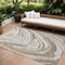 Homeroots 10' X 14' Taupe Brown And Beige Abstract Washable Indoor Outdoor Area Rug 601307 - alternate 1