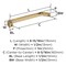 Amerock Evolve 6-5/16 inch (160mm) Center-to-Center Champagne Bronze Cabinet Pull, 25PK 25VMP37073CZ - alternate 3