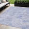 Homeroots 5' X 8' Sky Blue And Ivory Geometric Washable Indoor Outdoor Area Rug 603294 - alternate 1