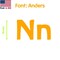 Aacc Self-Adhesive Vinyl Letter: n, Scale: 16 cm. Color: Orange Font: Anders by, 4PK AACC-Anders-ln-Orange-M16x4 - alternate 1