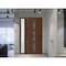 Vdomdoors Front Exterior Prehung Metal-Plastic Door, Manux 8112 Walnut, Side Sidelite Transom, Office Commerc MANUX8112EXD-WLN-W36+12xH80-RH - alternate 3